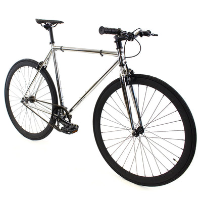 Golden Cycles Fixed Gear Bike 52 cm Chrome/Black - Chrome