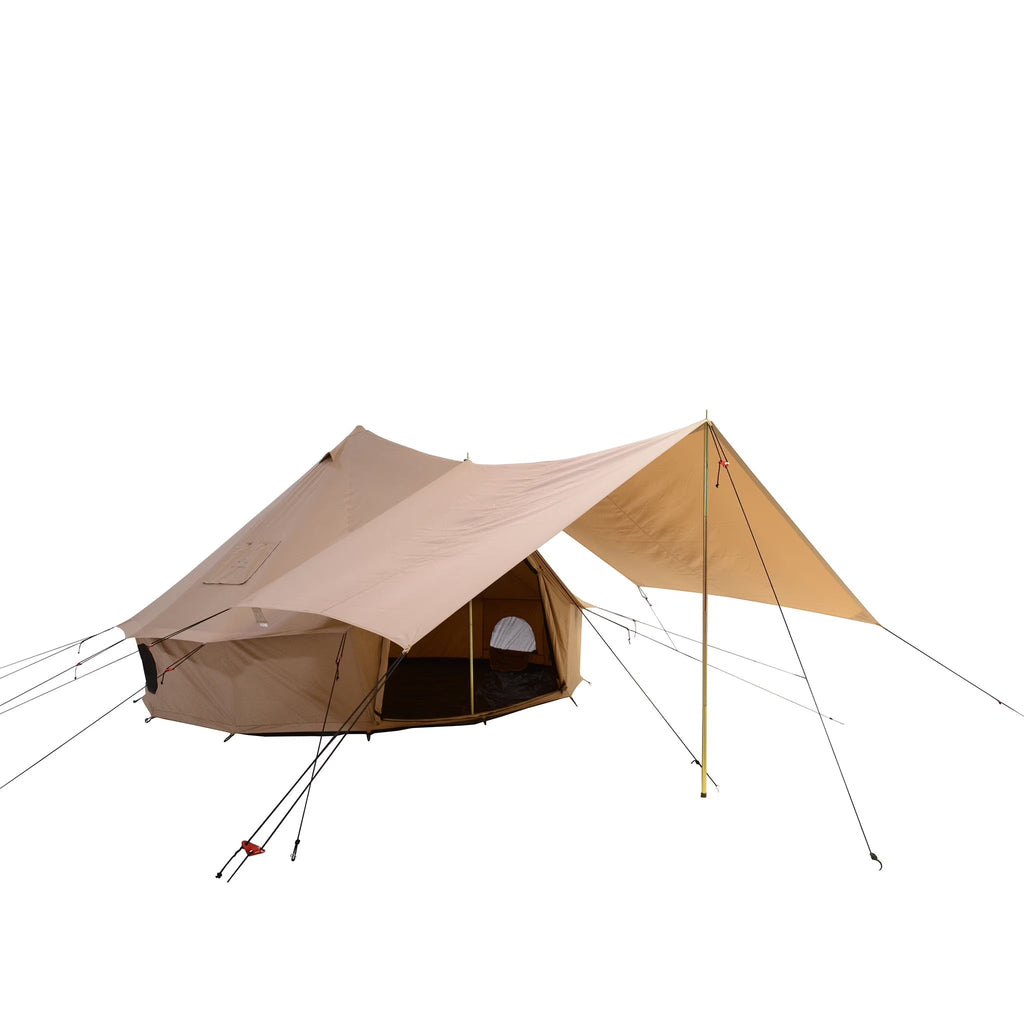 White Duck Outdoors Regatta Bell Tent Awning, Desert Red, 10 ft - Complete Canopy With Poles