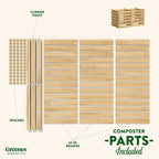 Greenes Fence Cedar Wood Composter 24 in x 24 in x 31 in, 77.3 Gal.