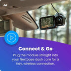 Nextbase Compact Dual Dash Cam Front And Rear 2.5in HD IPS Screen, 1080p Full HD, Black - 222X