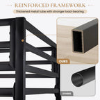 SHA CERLIN Junior Loft Bed Frame, Twin Size, Black
