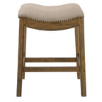 Ridge Home Goods 26 Inch Saddle Wood Counter Height Stool - Weathered Natural