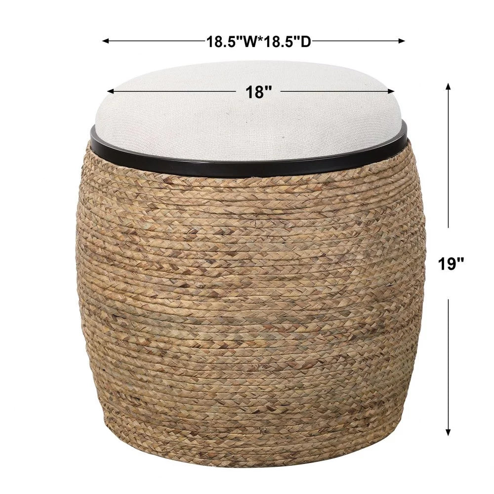 Bailey Street Home 19 inch Accent Stool - 208-Bel-4261658