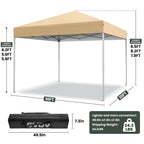 GVDV 10x10 ft Easy Pop Up Outdoor Canopy Tent - Blue