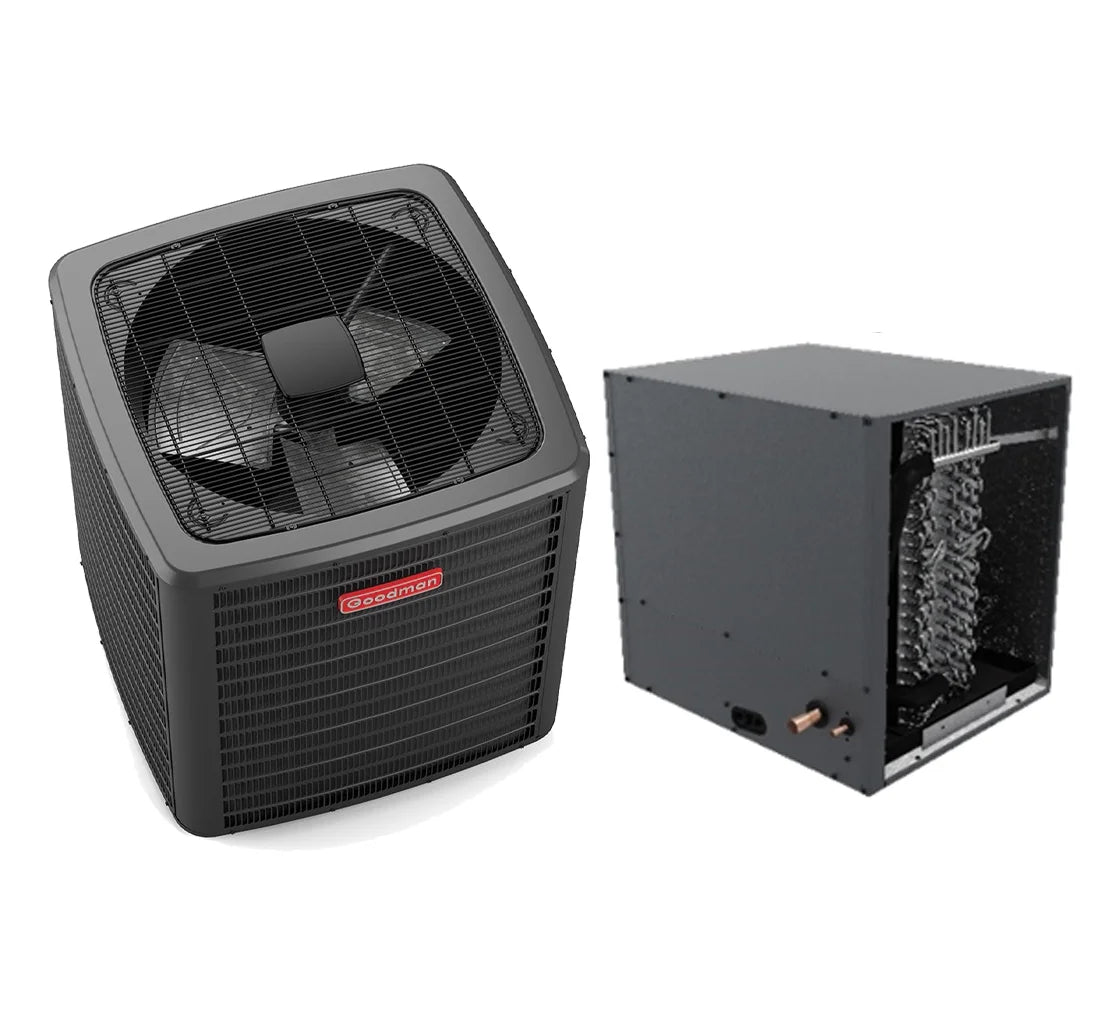 Goodman Multi-Family Series 1.5 Ton 14.3 SEER2 Air Conditioning Condenser And Horizontal Coil, 17.5 inch - GSXM401810 - CHPTA1822B4