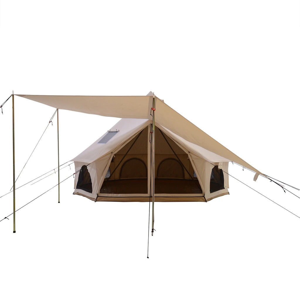 White Duck Outdoors Regatta Bell Tent Awning, Desert Red, 10 ft - Complete Canopy With Poles