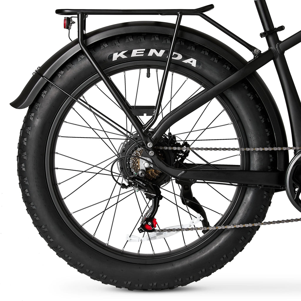 Ozark Trail Electric Fat Tire Bike, 26in, 48V, Class 2, Black, Fits Riders 5ft 2in - 6ft 1in - M.3 Ranger+