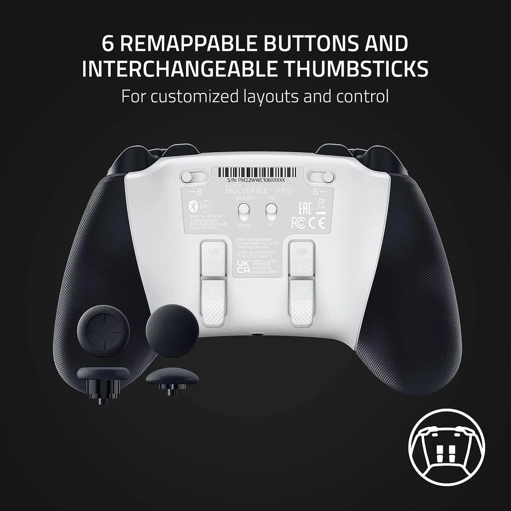 Razer Wolverine V2 Pro Wireless Gaming Controller for PlayStation 5, PS5 PC - White