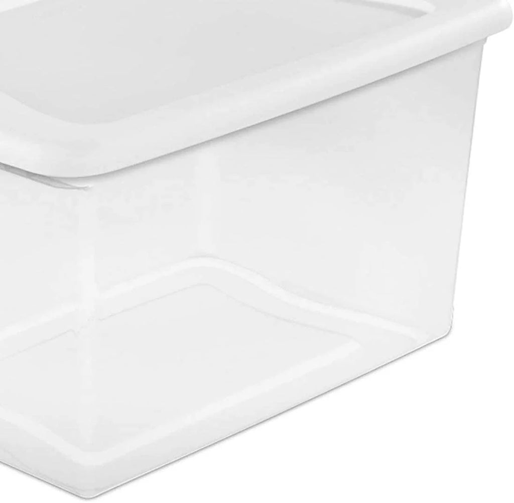Sterilite Clear Storage Tote With Lids, 64 Quart, 6 Pack