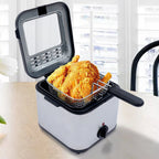 1000W 2.5L Deep Fryer With Basket, View Window And Oil Dripping Hook