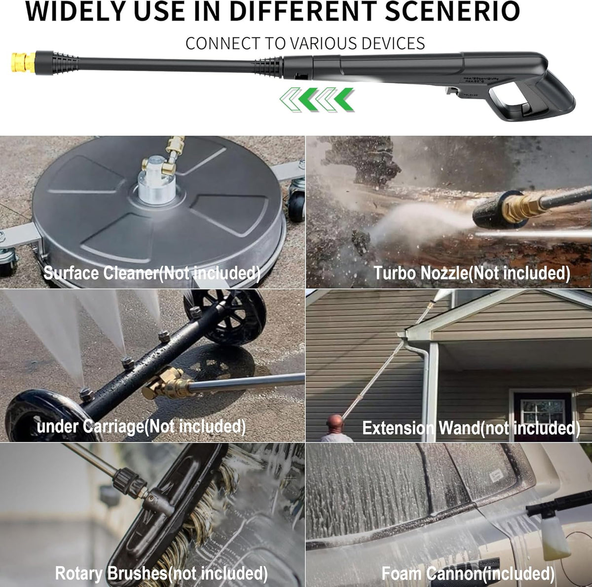 Pressure Washer 4800PSI With 4 Quick Connect Nozzles, Inlet Hose, Filter And 500ML Soap Tank