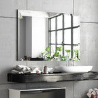 Frameless Beveled Prism Wall Mirror - Clear