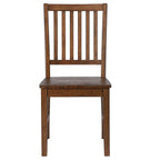 HomeStock Slat Back Dining Chairs, Set Of 2, Amish Brown
