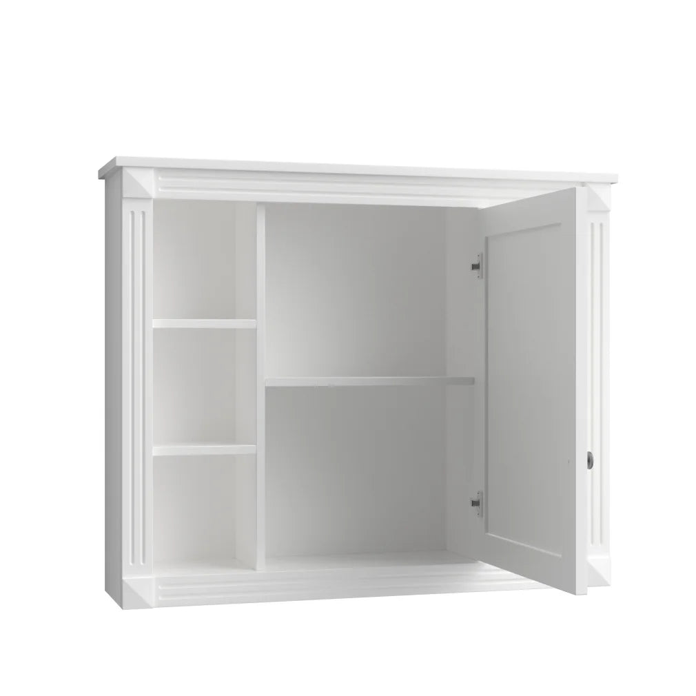 36'' Bathroom Vanity Set With Ceramic Sink Top, Mirror Cabinet, 2 Doors And 2 Drawers - Gray
