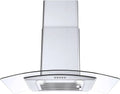 Wall Mount Range Hood 30 inch Convertible Tempered Glass 3-Speed 450 CFM - 3375B