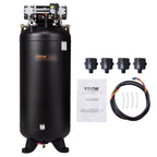 VEVOR 80 Gallon Oil-Free Air Compressor, 6.5 HP, 15.5 SCFM at 90 PSI, 145 PSI - FB3500-10A300-1P