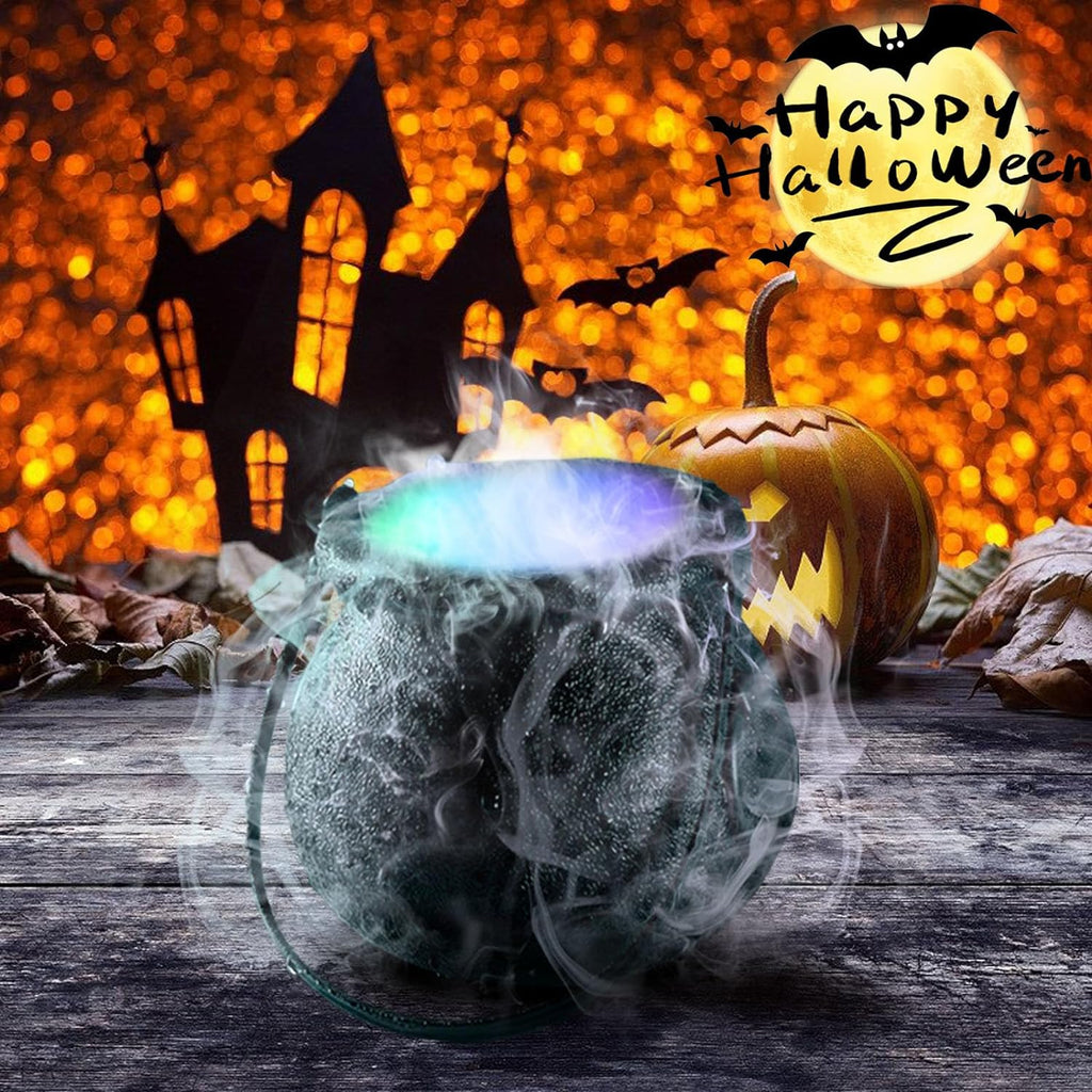 kcavykas Halloween LED Witch Jar Atomizer Lamp, Black, 13.34x4.33in - Decor