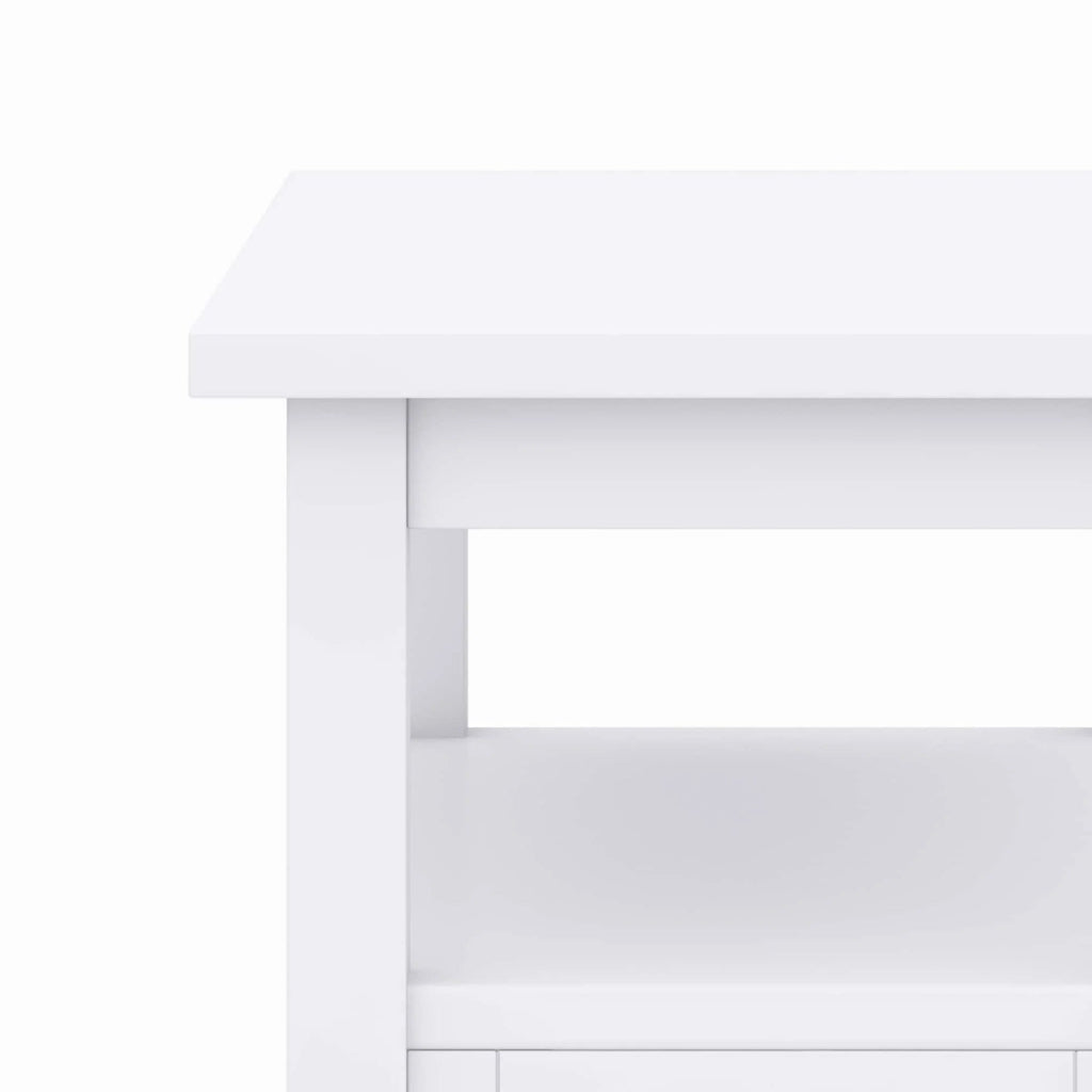 Solid Wood Narrow Side Table, 14 in Wide, 24 in D x 14 in W x 20 in H