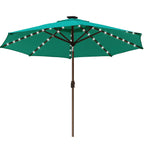 EliteShade 9ft Market Patio Umbrella With 80 LED Lights, Ruby