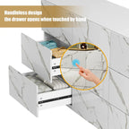9-Drawer Storage Dresser Cabinet With Light, 15.7 W x 55.1 L x 30.3 H