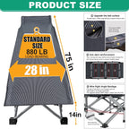 Slsy Folding Camping Cot 2 Pack, 75 x 28 x 14 in, 3.3 Inch 2-Sided Mattress - Carry Bag