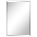 Frameless Beveled Prism Wall Mirror - Clear