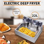 Winado Stainless Steel Deep Fryer, 23.26Qt/22L