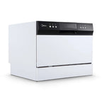 Midea Portable Countertop Dishwasher, 6 Place Settings, 8 Programs, White - MDC22P1AWW