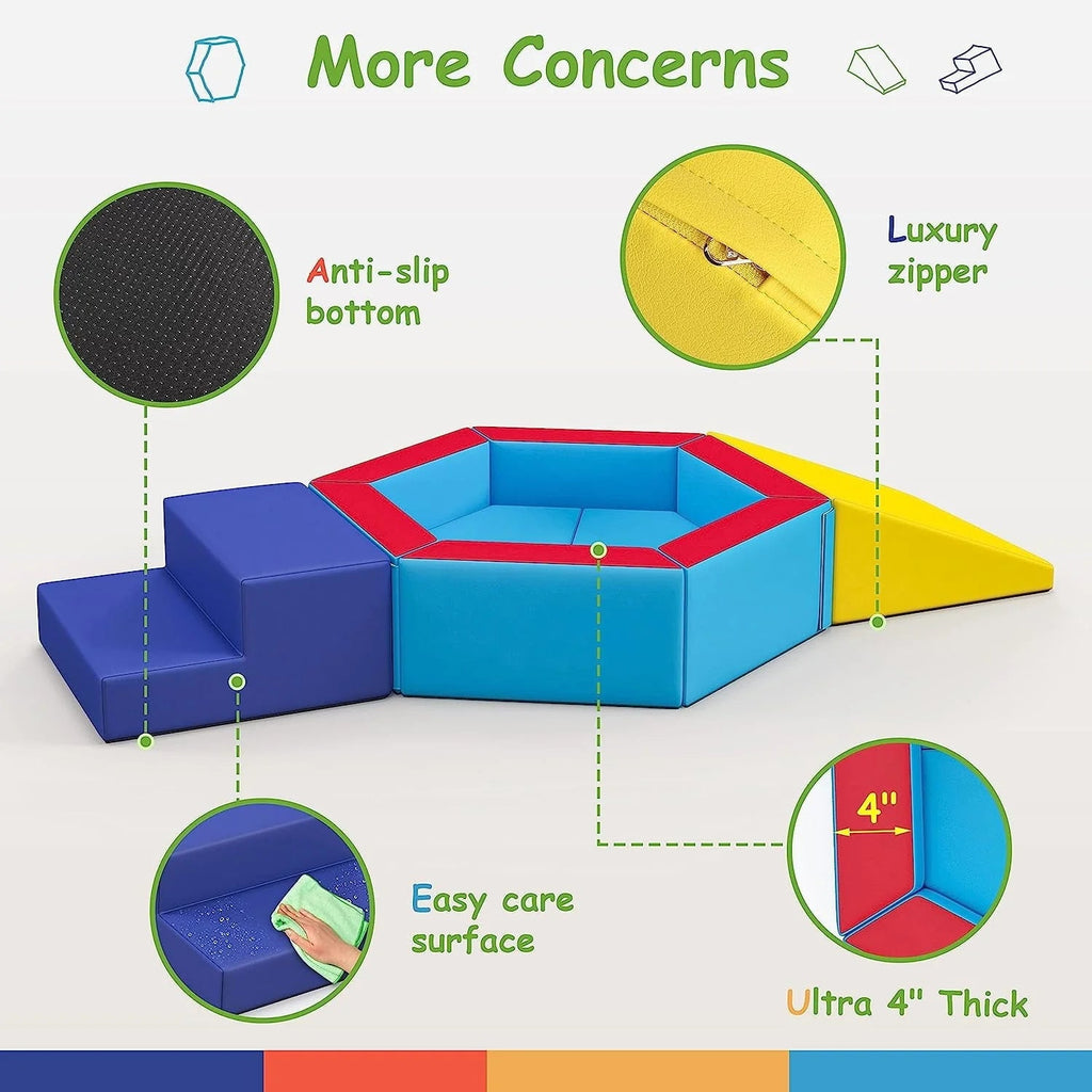 Tolead Soft Foam Crawling And Sliding Block Ball Pit Climbing Toys For Toddlers