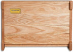 Solid Wood Oak Bread Box, Double Layer, Large Capacity, Clear Window - Nature