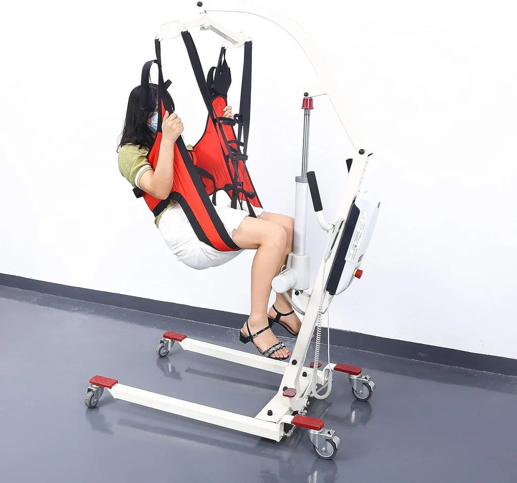 AMQTSLM Commode Patient Lift Sling, Red, 36.6 x 37.8 in, 200-500 lb Capacity