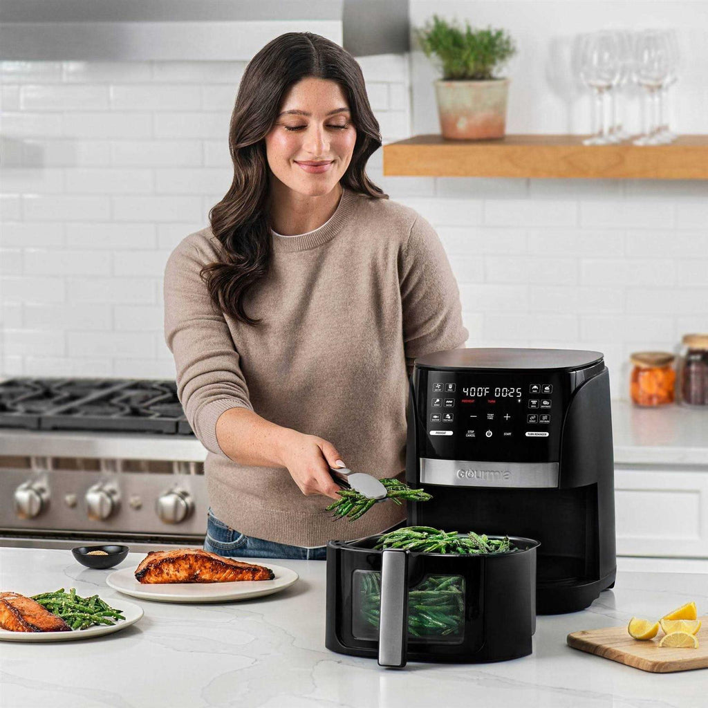 Gourmia 6-Qt Digital Window Air Fryer With 12 Presets And Guided Cooking