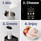 Iceman By Chefman Ice Cream Maker With Built-In Compressor, 2 Pint Inserts - RJ64-10-BLK