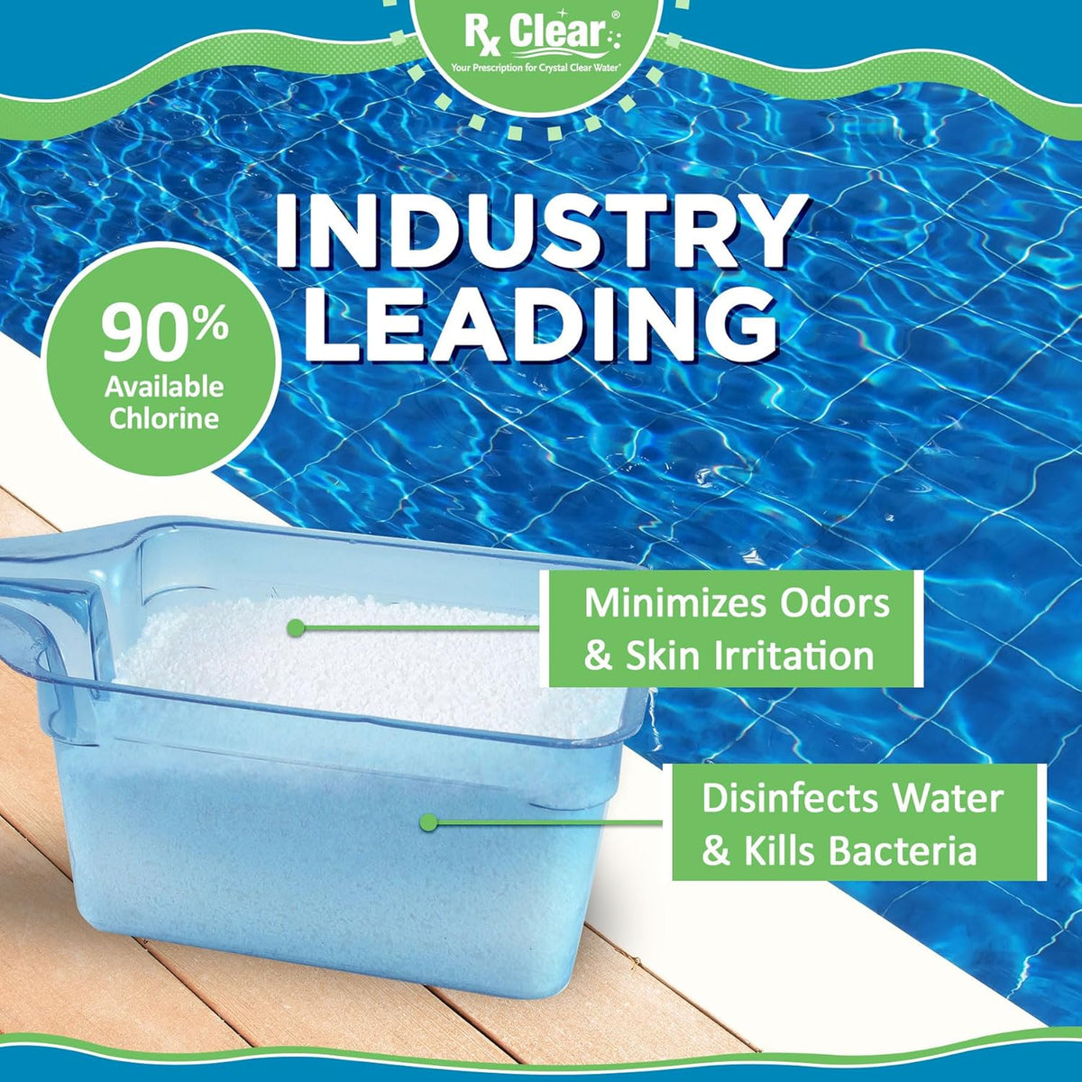 Rx Clear Granular Pool Chlorine, 50 lbs