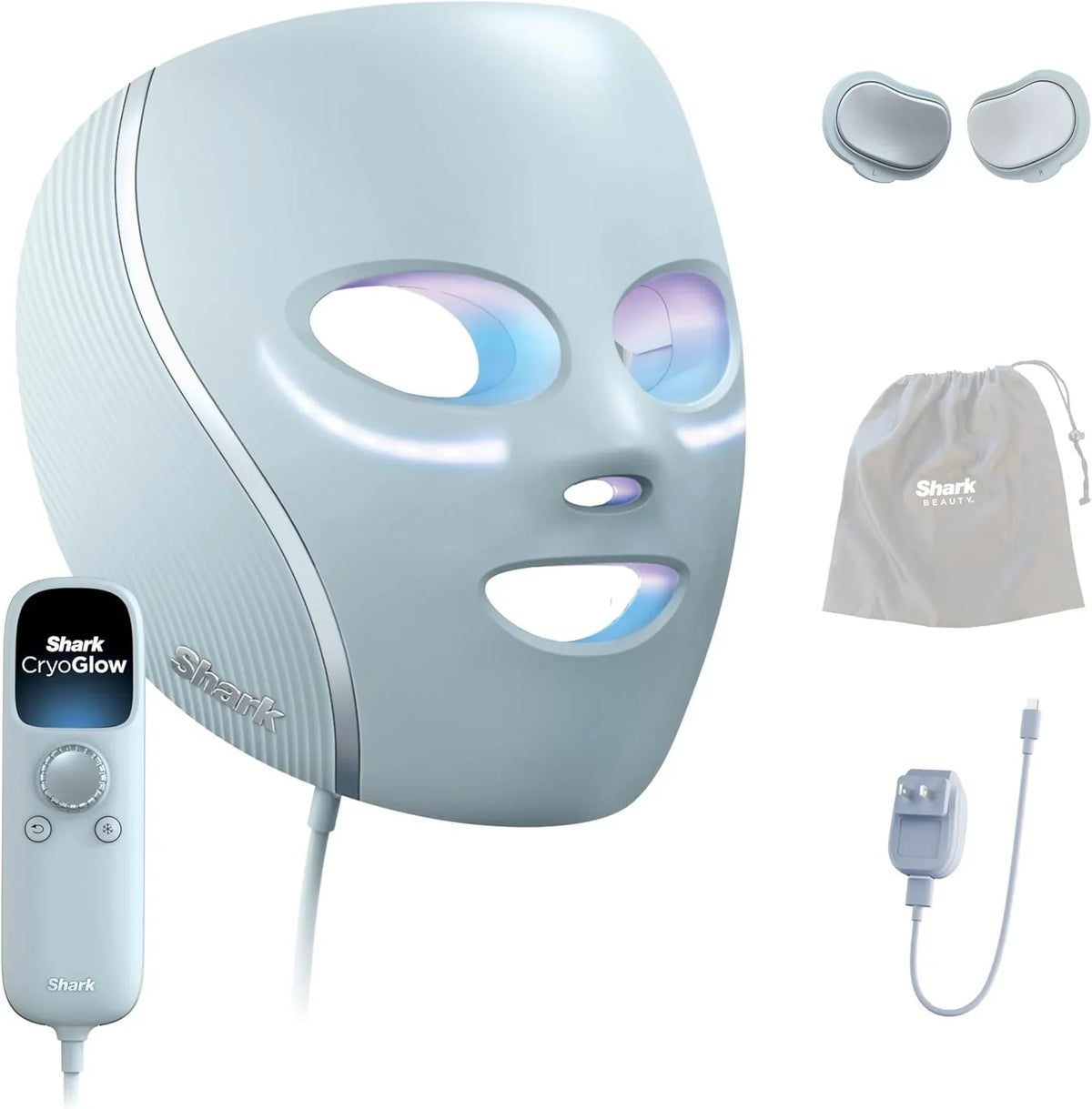 Shark LED Face Mask With Under-Eye Cooling - CryoGlow