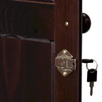 3-Door Solid Wood Wardrobe Armoire With 2 Drawers - 72in H x 45.8in W x 20.75in D