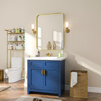 Aluminum Alloy Rounded Corner Wall Vanity Mirror