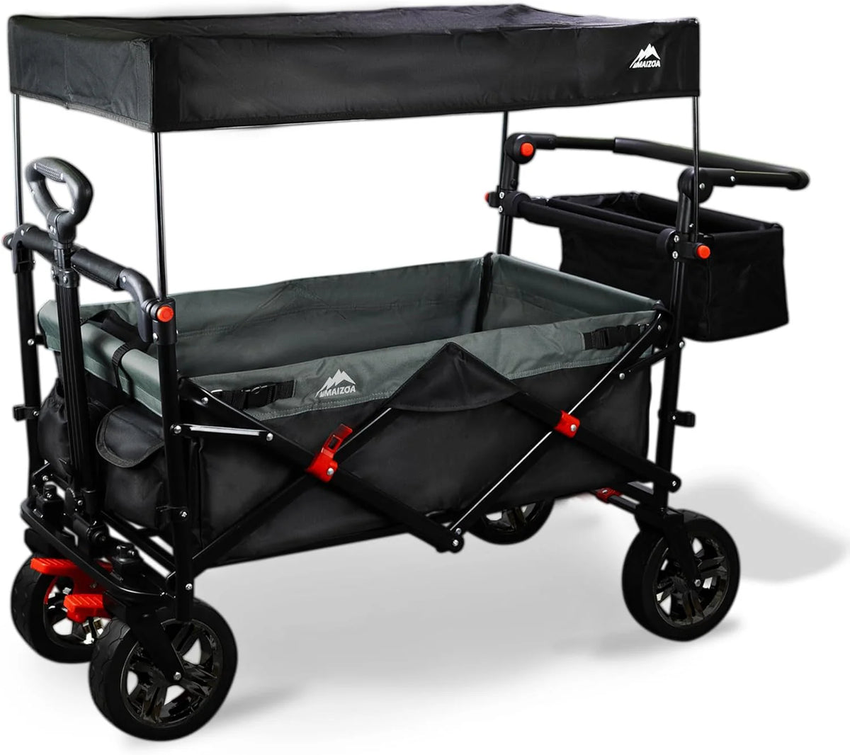 Foldable Child Carriage Wagon, Black, 220 Pounds