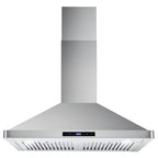 Cosmo 4-Piece Kitchen Appliance Package With 30 in Electric Range, 30 in Wall Mount Hood, 24 in Dishwasher And French Door Refrigerator