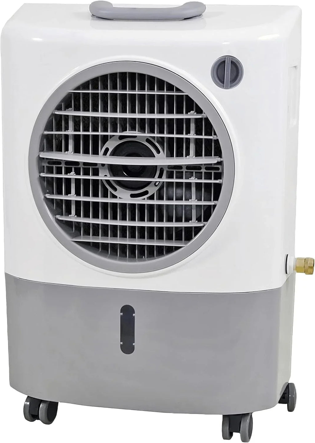 Hessaire Evaporative Air Cooler, 1300 CFM, 2-Speed Fan, 4.8-Gallon Tank, 53.4 dB, 500 Sq. Ft., White - MC18M