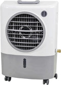 Hessaire Evaporative Air Cooler, 1300 CFM, 2-Speed Fan, 4.8-Gallon Tank, 53.4 dB, 500 Sq. Ft., White - MC18M