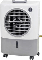 Hessaire Evaporative Air Cooler, 1300 CFM, 2-Speed Fan, 4.8-Gallon Tank, 53.4 dB, 500 Sq. Ft., White - MC18M