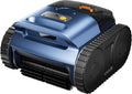 Cordless Robotic Pool Vacuum Cleaner With Track Drive, Sonar Navigation, 180W Brushless Motor, 150-Min Runtime, Dark Blue