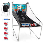 Costway Dual Shot Basketball Arcade Game, Blue, 8 Game Modes, 81in x 43in x 81in