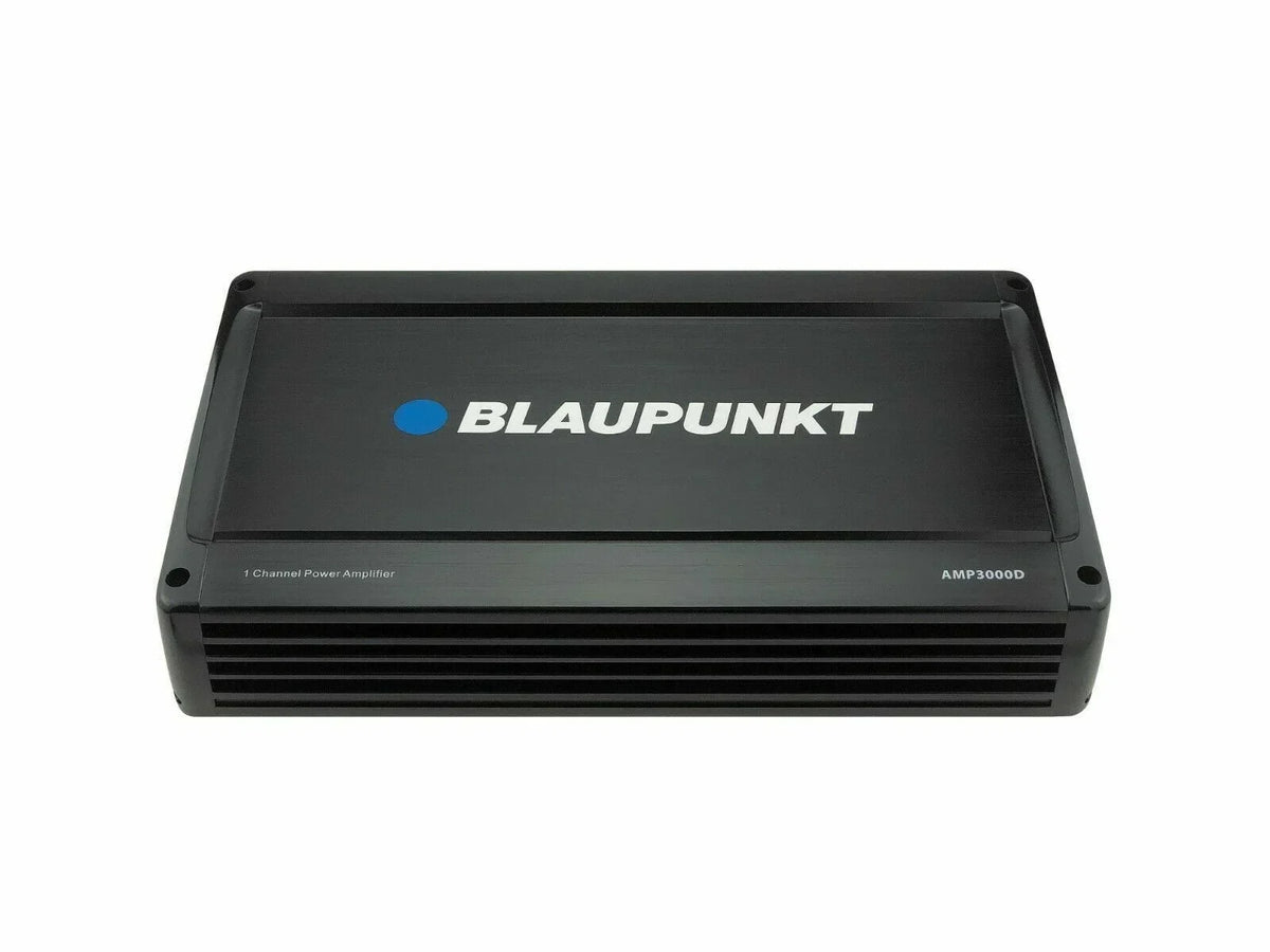 Blaupunkt Monoblock Class D Car Audio Amplifier With 4 Ga Amp Kit - AMP3000D