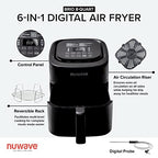 Nuwave Brio 8 Qt Air Fryer, 1800W, 50-400F Temperature Controls