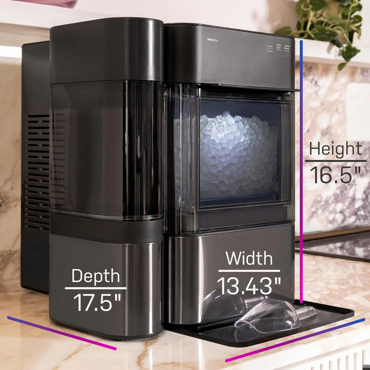 GE Profile Opal 2.0 XL Countertop Nugget Ice Maker, 1 Gallon Tank, 38 Lbs In 24 Hours - XPIOX3SCSS