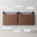 Wall-Mount Upholstered Headboard With Metal Rail - Twin, Queen & King