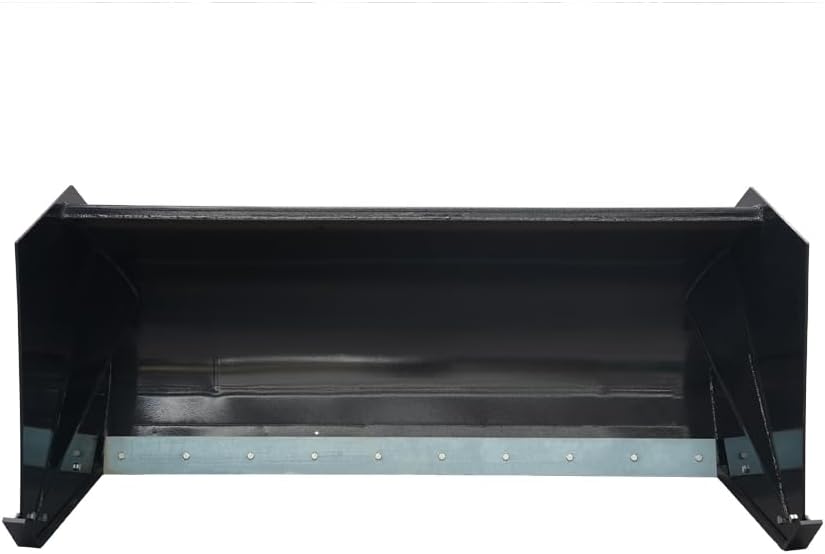 Skid Steer Single Box Snow Pusher Attachment, 48-Inch Inner Width - Universal Quick Attach