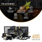 Thyme & Table 32-Piece Non-Stick Cookware & Bakeware Set, Black